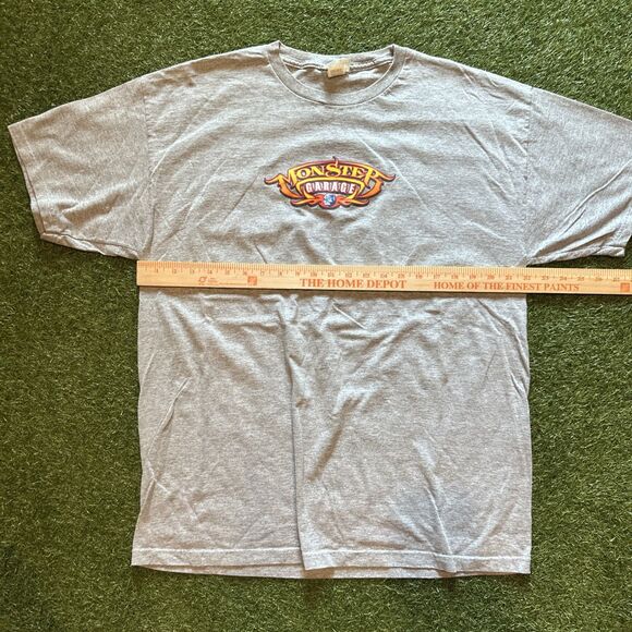 VINTAGE Monster Garage T Shirt Mens XL Gray TV Show Graphic 2003 00s Y2K - Picture 4 of 8